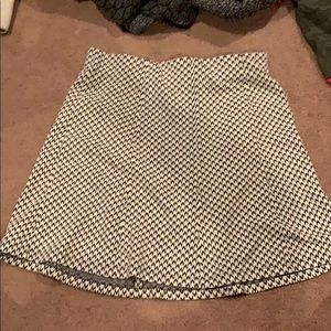 Black and white patterned skirt